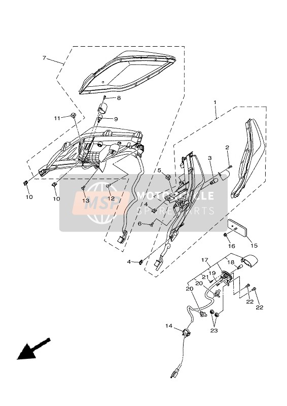 B74H47401000, Licence Light Assy, Yamaha, 0